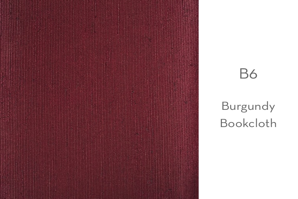 B6 burgundy bookcloth