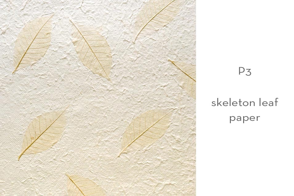 P3 skeleton leaf paper